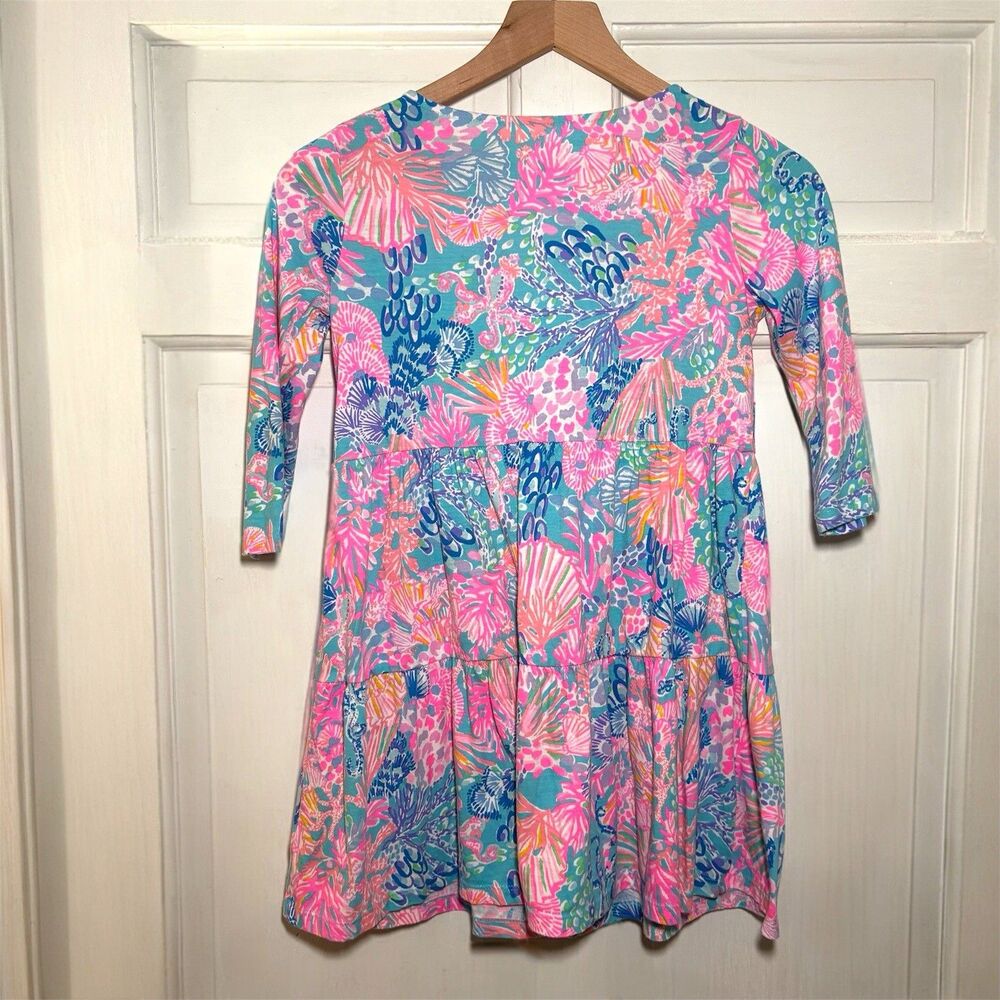 Lilly Pulitzer Geanna Swing Dress Splendor in the sand Youth Girls Large (8-10) - Picture 3 of 5